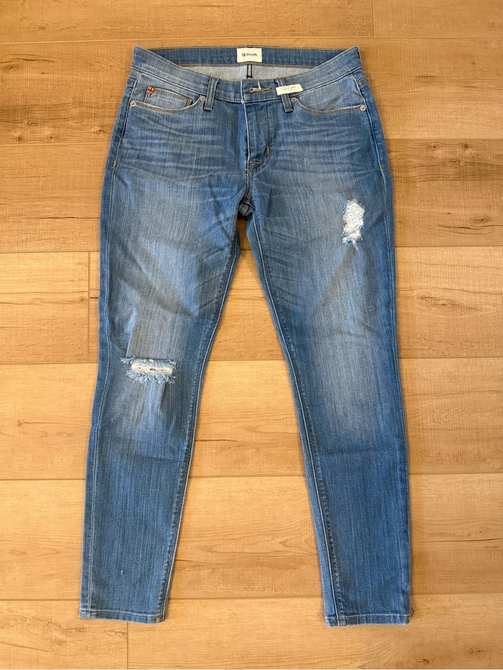 Hudson Jeans Women's Skinny Distressed Blue Denim